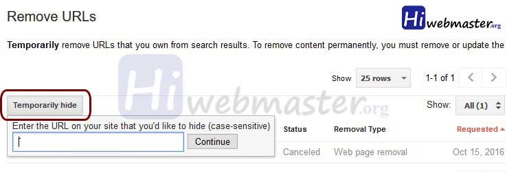 حذف لینک های سایت از نتایج جستجو توسط گوگل وبمستر