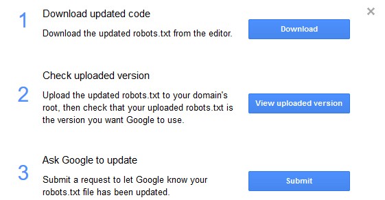 1-1. نحوه ارسال و اطلاع‌رسانی فایل به‌روز شده robots.txt برای گوگل